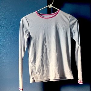 This is a white long sleeve shirt